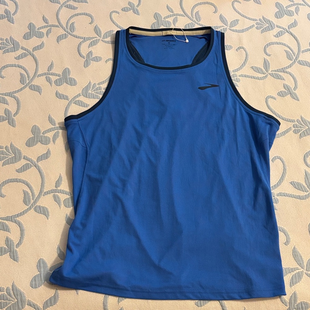 Brooks Vibrant Blue Men's Small Running Singlet